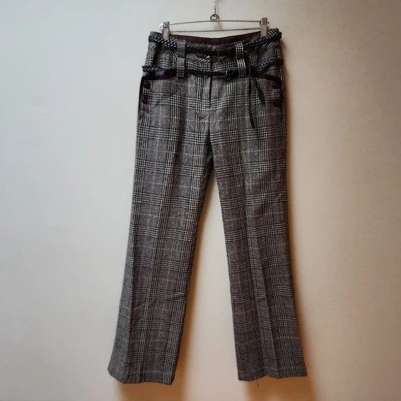 Vintage Y2K Brown Plaid Pants - Picture 3 of 8
